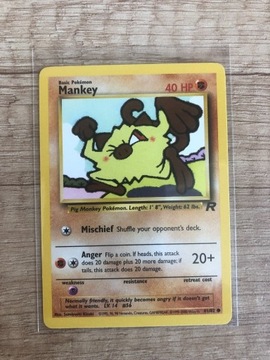 Mankey pokemon 61/82 team rocket karta