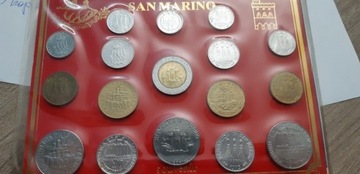 Zestaw monet San Marino - 17 sztuk