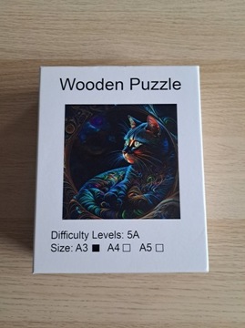 Drewniane Puzzle A3 Wooden Puzzle level 5A