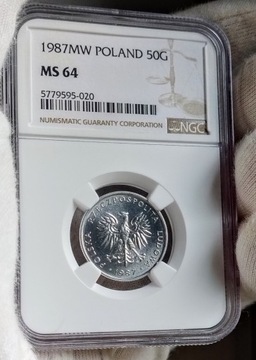 50 groszy 1987 NGC MS 64