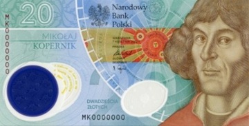 20zł Mikołaj Kopernik banknot  +folder