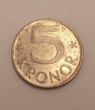 Szwecja 5 kron 1991 rok