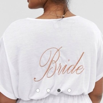 Bluzka z napisem BRIDE Asos XL, Panna Młoda