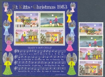 St Kitts - Boże Narodzenie (zestaw 3584) specimen