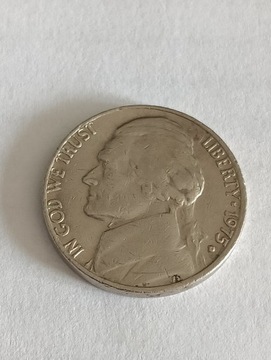 USA 5 cent 1975 D rok