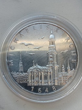 Numizmat Niemcy Hamburg Katedra srebro 999