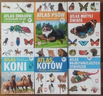 Atlas Psów, Kotów, Koni, Motyli, Owadów i Pajęczaków oraz Naj. Stworzeń