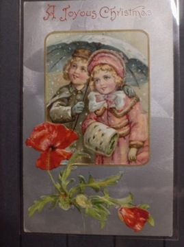 Pocztówka Boże Narodzenie Dzieci 1908