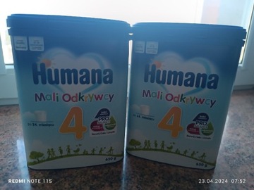 Dwa mleka modyfikowane humana 4 