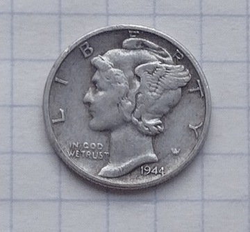 (3189) USA 10 centów 1944 b/z srebro 