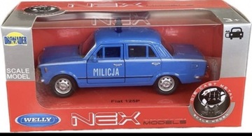 Fiat 125p Milicja 1:34 Welly