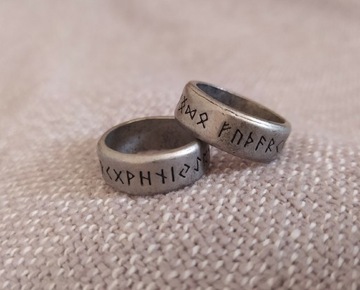 Obrączka pierścień runy nordycki amulet R10 (PL23)