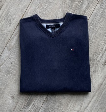 Tommy Hilfiger piękny męski sweterek rozm-XS/S