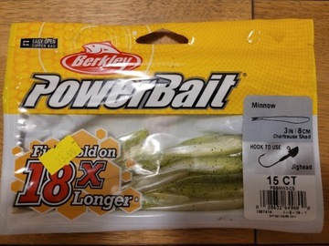 Przynęta Berkley PowerBait Minnow Chartreuse Shad