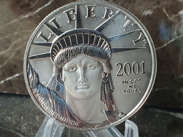 1/ 2 oz Platyna 50 Dolarów USA  2001 r