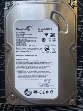 Dysk HDD Seagate Barracuda 500GB