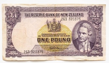 Nowa Zelandia 1 funt P.159 1940-1967
