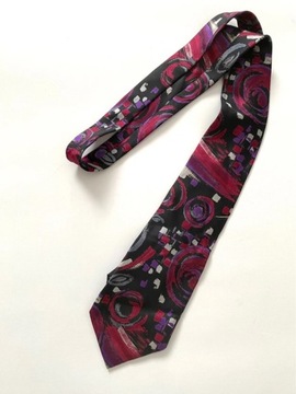 Jedwabny krawat Vintage 100% silk