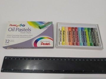 PENTEL Kultowe PASTELE OLEJNE 12 kolorów