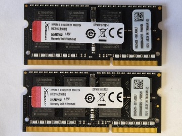 Pamięć RAM Kingston Hyperx PC3L DDR3L 1600 2x8GB 16GB Laptop
