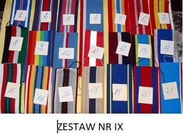 WSTĄŻKI DO ODZN ZESTAW NR IX,X,XI,XII,XIII,XIV,XV