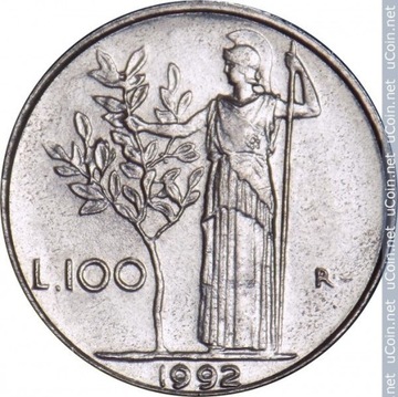 100 Lirów 1992 Włochy