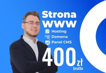 STRONA INTERNETOWA WWW ONE-PAGE + HOSTING i DOMENA