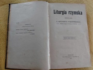 Liturgia rzymska x. Antoniego Nojszewskiego 1914r.