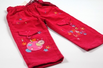 Różowe spodnie sztruksowe (98)