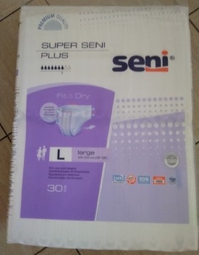 Seni Super plus L large fiolet pieluchomajtki 