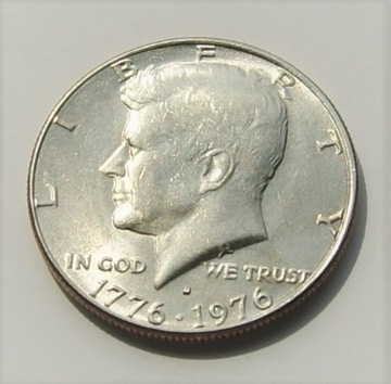 1/2 dolar 1976 D half dollar Kennedy (2) Stan!!!