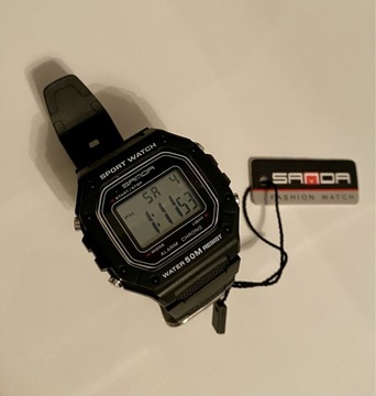 SANDA G-Style – Sportowy Zegarek Męski z Podświetleniem LED Wstrząsoodporny