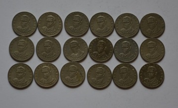 monety 20 zł Nowotko 1974,1975, 1976, 1977 18 szt.