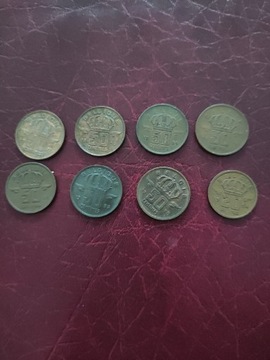 Belgia 50c 1953,54,55,70,77,85,94 + 20c 1954