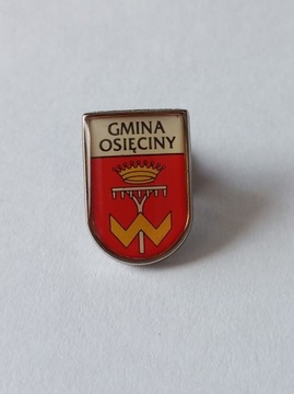 Herb gmina Osięciny przypinka pin odznaka wpinka