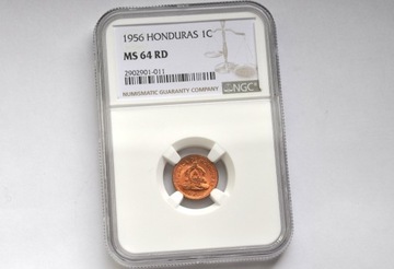 Honduras, 1 centavo 1956. NGC MS64 RD,