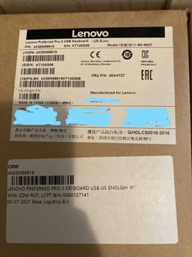 klawiatura lenovo preferred pro II usb