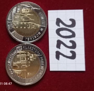5zl monety 2szt 2022 rok mennicze 