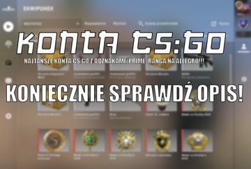 KONTO STEAM CS:GO PRIME RANGA ODZNAKI CS GO