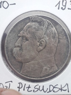 10 zł Piłsudski 1939 rok, srebro 750