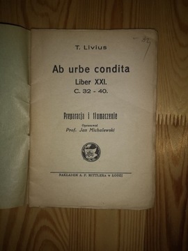 T. Livius "Ab urbe condita", Liber XXI, 1930