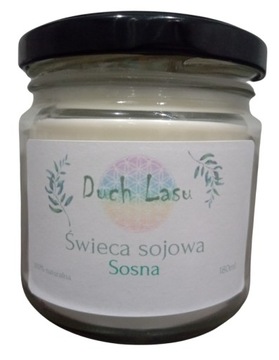 Świeca sojowa o zapachu sosny 180ml