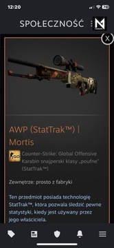 Skin CS GO AWP (StatTrak) | Mortis