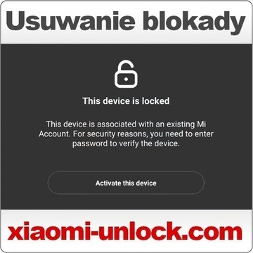 Usunięcie blokady Xiaomi Mi 9 Lite