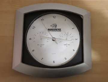 Unikatowy zegar rosomak wilgotność temperatura 