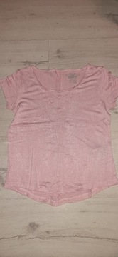 Bluzka miękka tshirt r.134-140 9-10 lat słodki róż