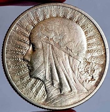 Moneta obiegowa II RP głowa kobiety 2zl 1932r zzm