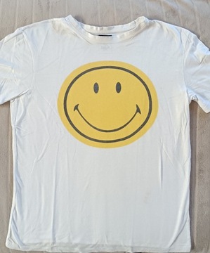 T-shirt biały SMILEY  bawełna Sinsay r.M