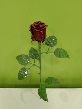 Róża ze stali, wieczna róża, rękodzieło 
