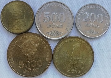 Wietnam 200-5000 dong 2003, KM#71-75